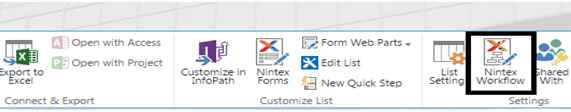 click on Nintex Workflows